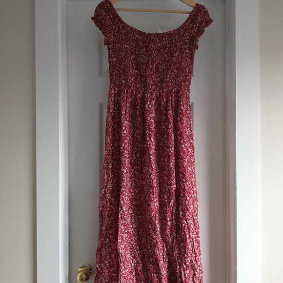 Shein Red Off The Shoulder Dress - Picture 4 of 6